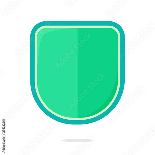 Free Download Green shield with blue border ideal for ecofriendly businesses, environmental protection campaigns, sustainable products, nature conservation projects, and green initiatives. - GFXLoad