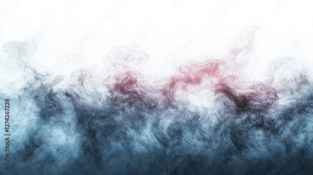 Fototapeta premium Abstract smoke background featuring vibrant red and blue swirling colors in a dynamic artistic composition