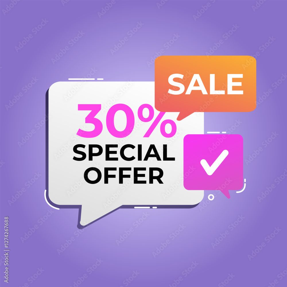 30% special offer beautiful
Discount, promotion, sale, special offer
Vector offer icon 30% special offer beautiful
Discount, promotion, sale, special offer
Vector offer icon