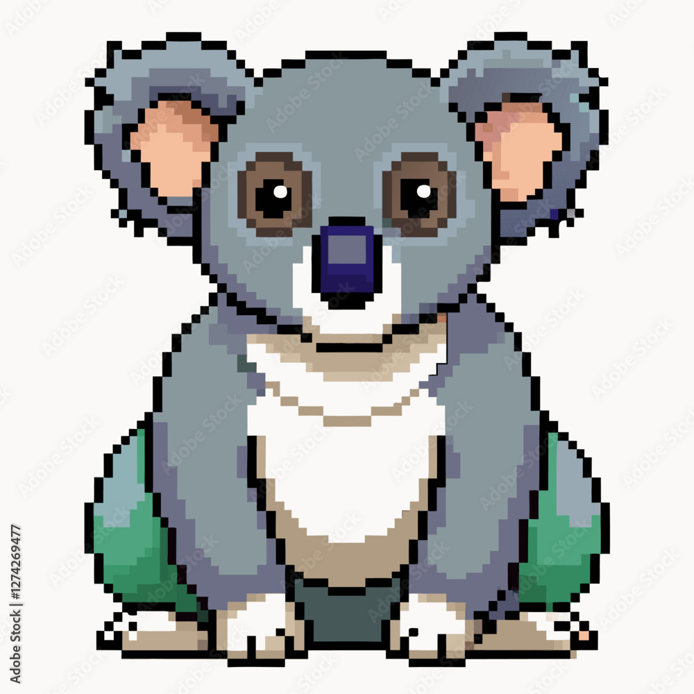 Pixel Art Koala Illustration Cute Retro 8 Bit Animal Character Design Pixel Art Koala Illustration Cute Retro 8 Bit Animal Character Design