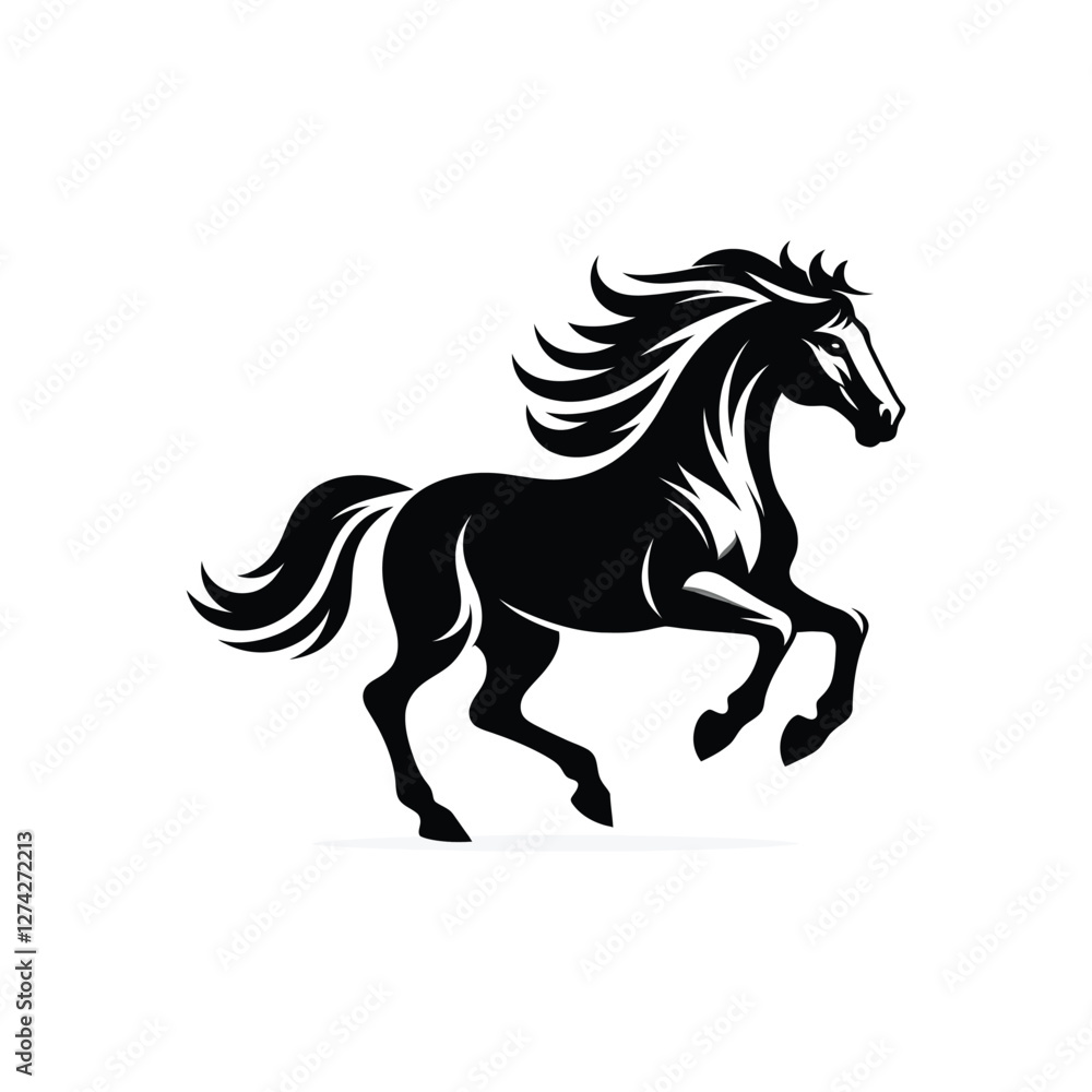 horse silhouette vector design illustration horse silhouette vector design illustration