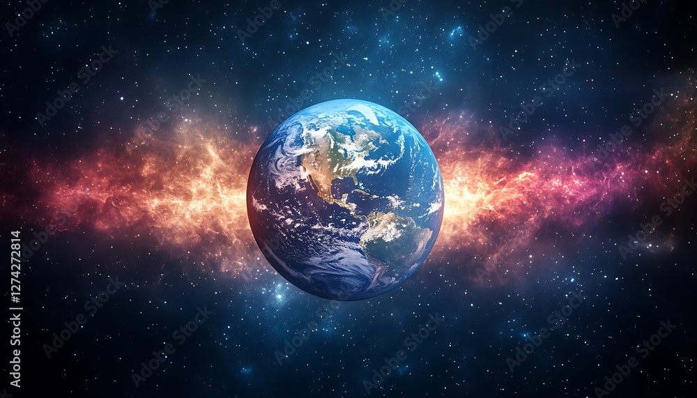 Earth, nebula, space, cosmic, background, science