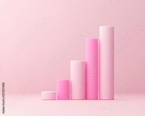 Free Download Abstract 3D geometric bars growing upwards, representing ecommerce revenue increase - GFXLoad