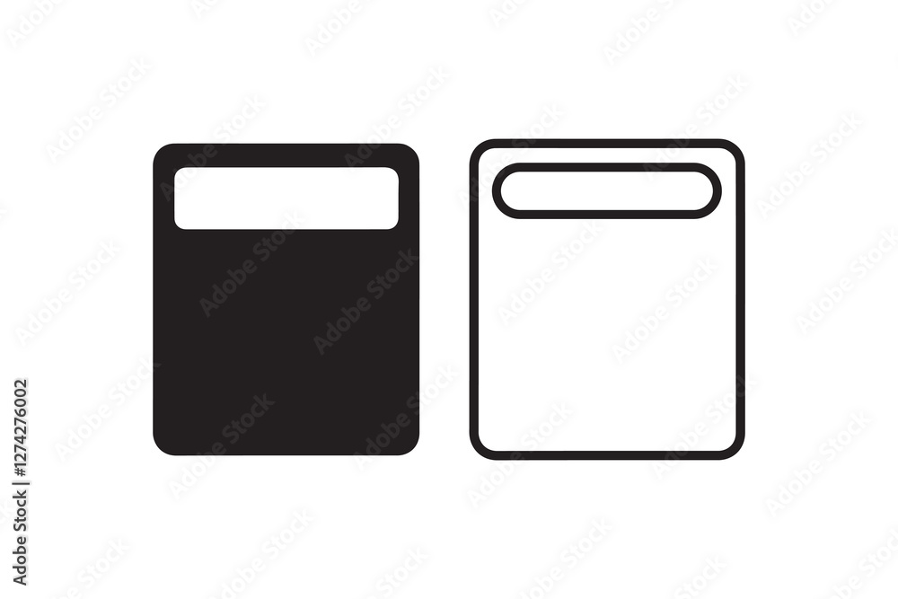 calculator frame icon vector silhouette isolated in white background calculator frame icon vector silhouette isolated in white background