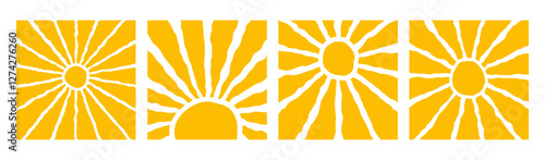 Sun groovy rectangle set.