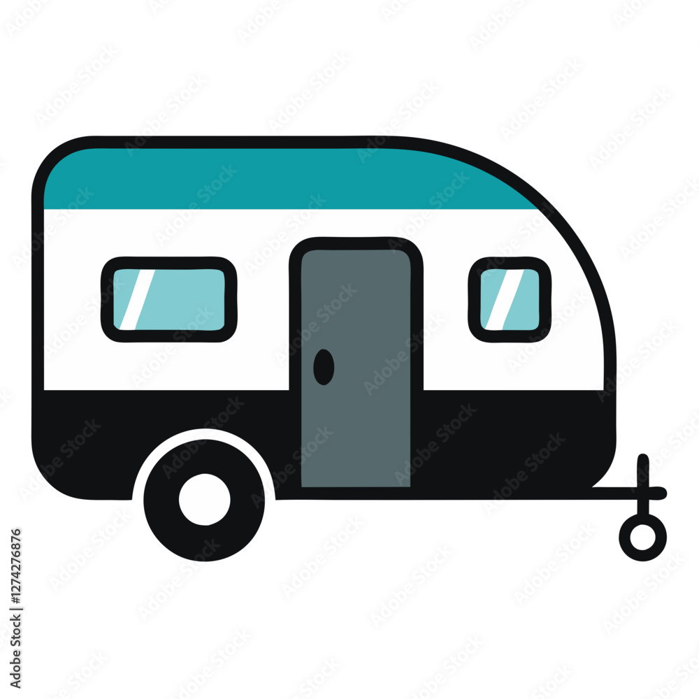camper trailer icon design camper trailer icon design