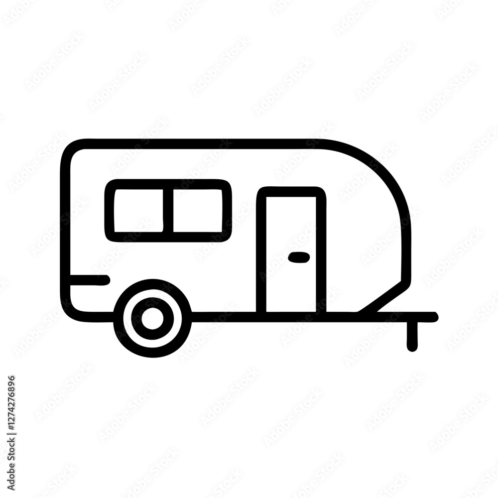 camper trailer icon design camper trailer icon design