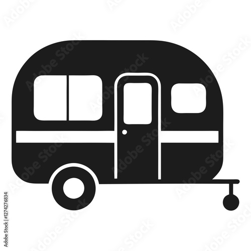 camper trailer icon design