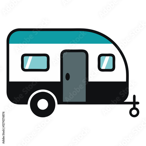 camper trailer icon design