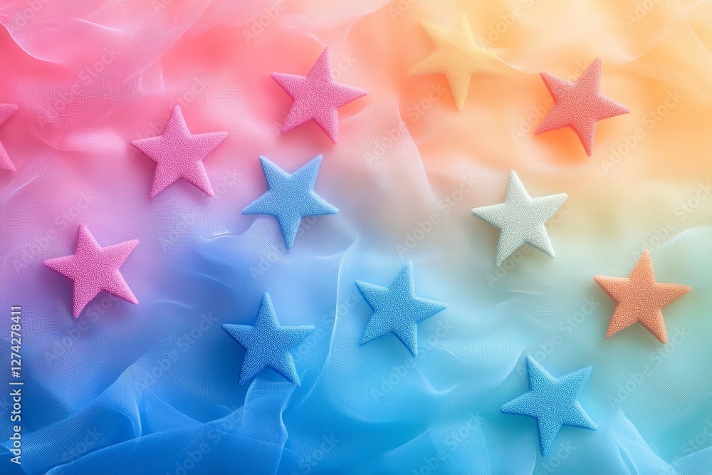colorful stars on a soft, flowing background. This image is cheerful and playful, with a dreamy and whimsical feel colorful stars on a soft, flowing background. This image is cheerful and playful, with a dreamy and whimsical feel