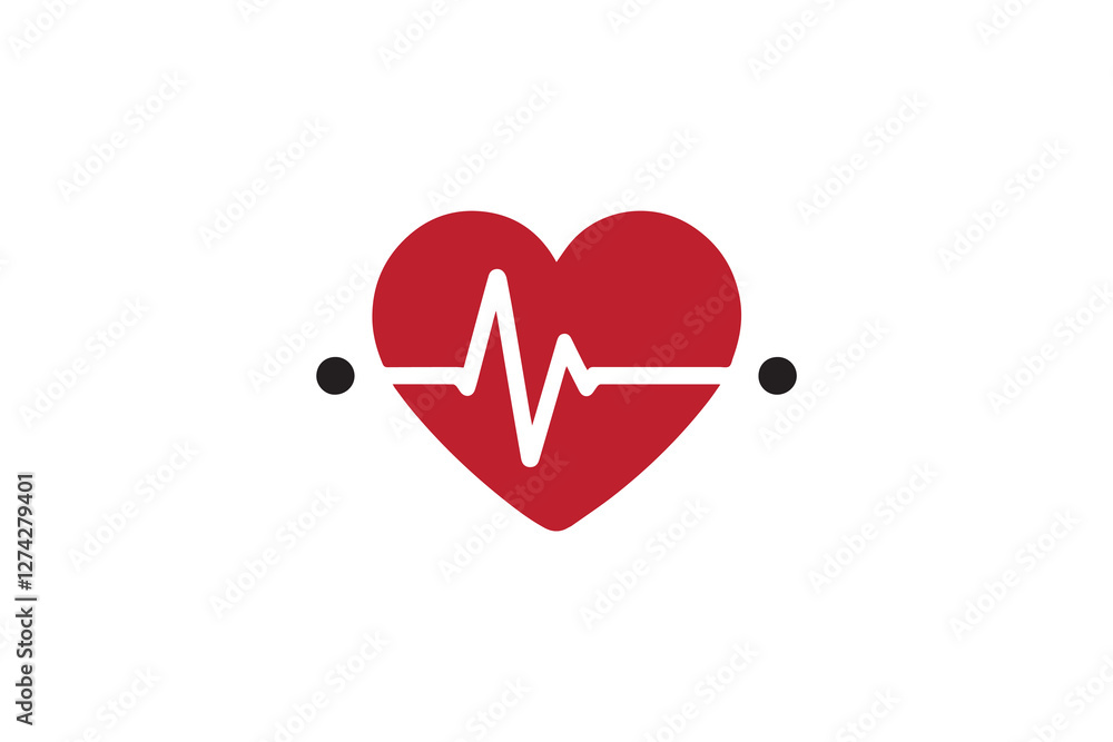heartbeat icon vector silhouette isolated in white background heartbeat icon vector silhouette isolated in white background