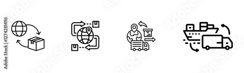  import export icons Set