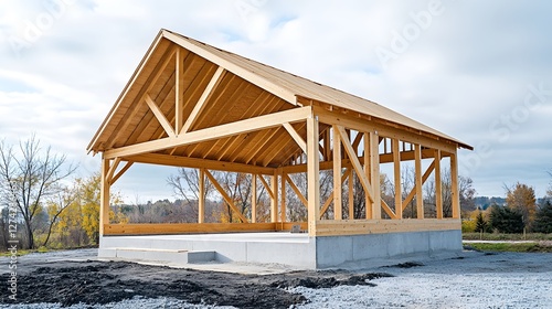 Sturdy Barn Structure with Concrete Base