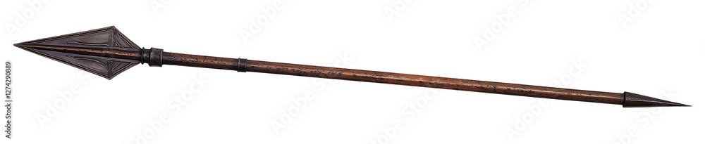 Ancient spear isolated on a white background Ancient spear isolated on a white background