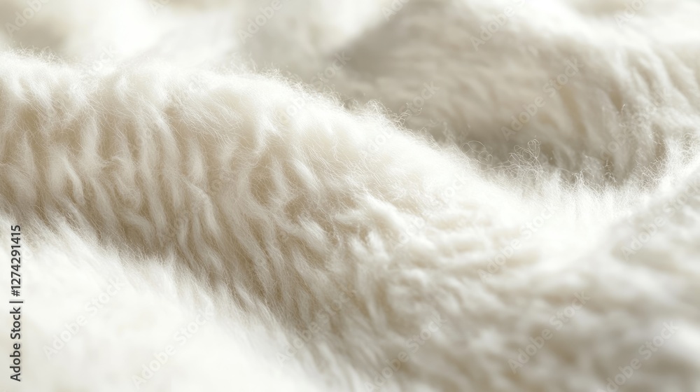 Creamy White Fluffy Texture: Soft, Plush, and Luxurious Fabric Creamy White Fluffy Texture: Soft, Plush, and Luxurious Fabric
