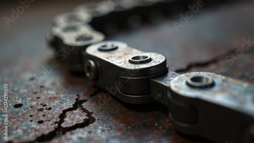 Wallpaper Mural A chain is shown in a close up, with the chain links visible and the chain itself not. The chain is rusty and he is old. The image has a moody and somewhat eerie feel to it Torontodigital.ca