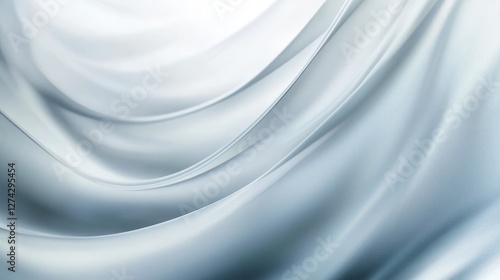 Elegant Draped Fabric: Soft, Flowing Light Gray Textile Background