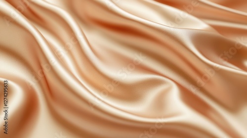 Champagne Gold Silk Drape: Luxurious Fabric Texture
