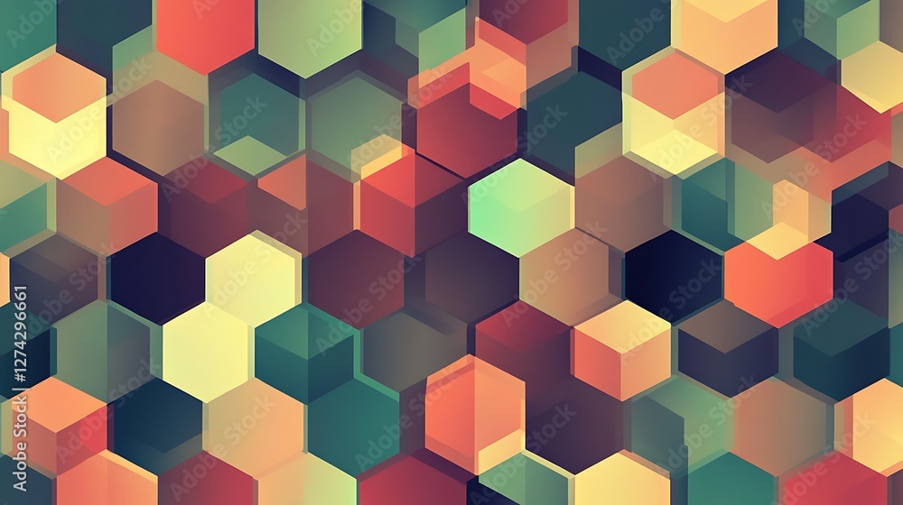 Abstract Hexagon Pattern Colorful Geometric Design Abstract Hexagon Pattern Colorful Geometric Design