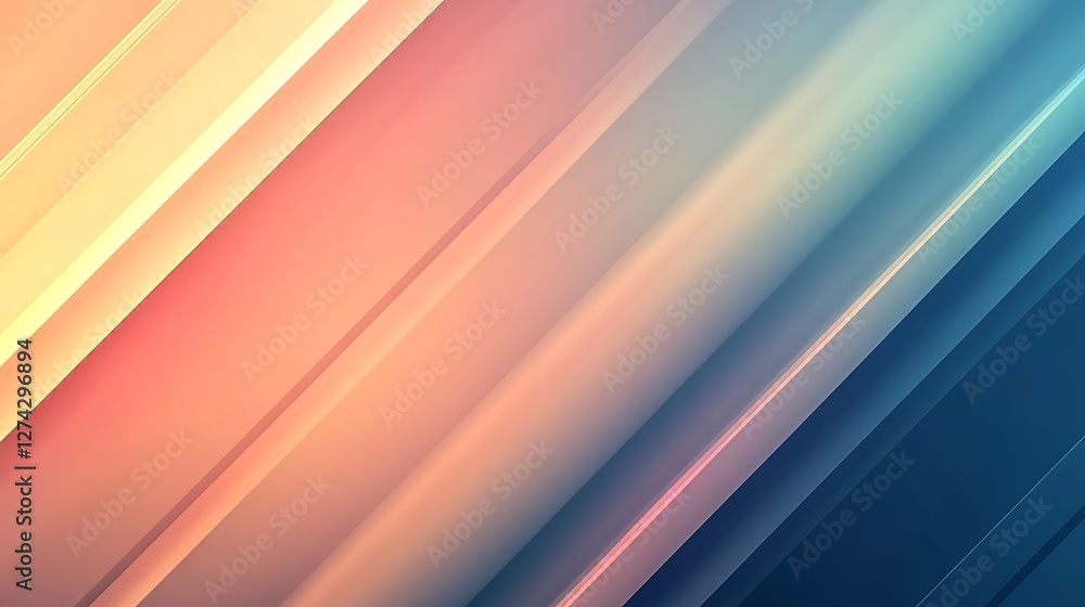 Obraz premium Abstract Diagonal Lines Pastel Color Gradient Background
