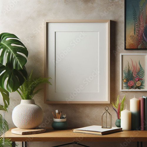 empty room with a window and plants