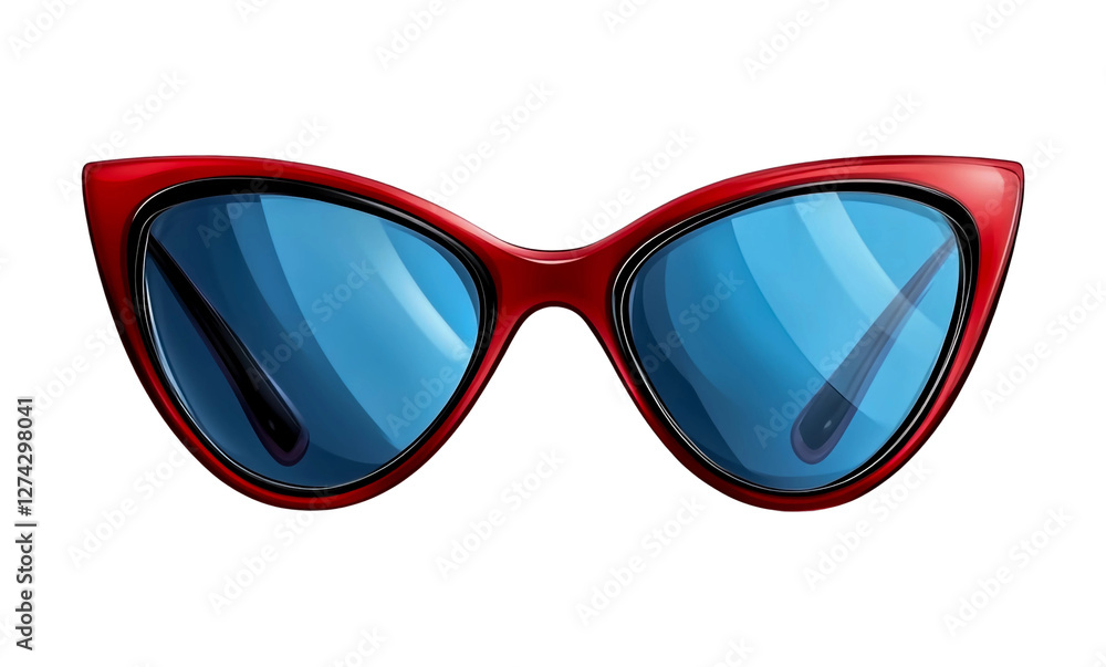 Red blue sunglasses isolated on a transparent background Red blue sunglasses isolated on a transparent background
