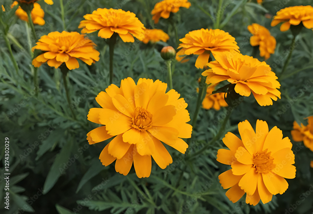 Fototapeta premium yellow flowers on a green background