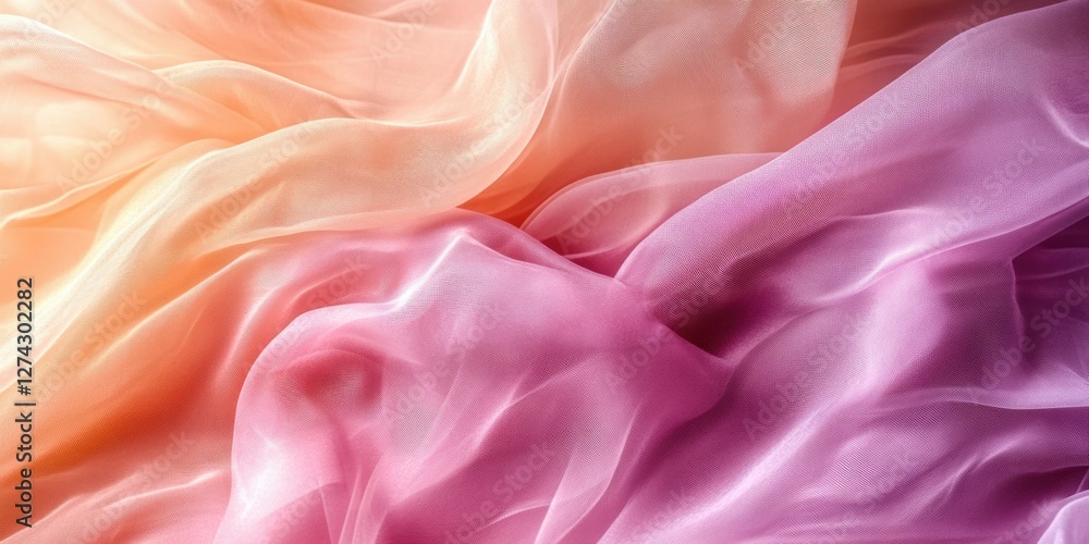 Obraz premium Vividly colored, flowing texture pattern on fabric with circular shapes