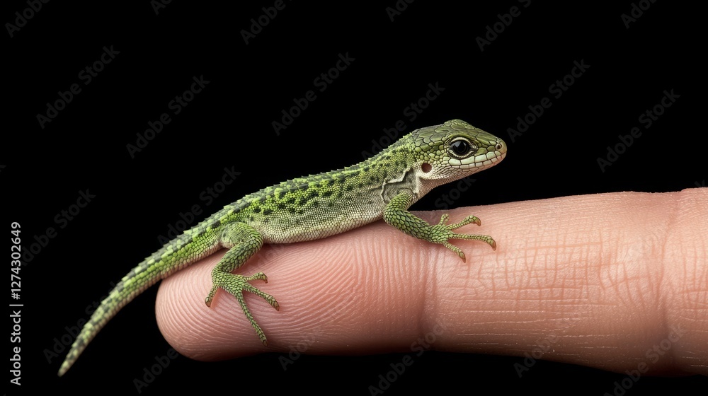 Green lizard on the finger, high-resolution stock photography, high-definition realistic photography, highly detailed Green lizard on the finger, high-resolution stock photography, high-definition realistic photography, highly detailed