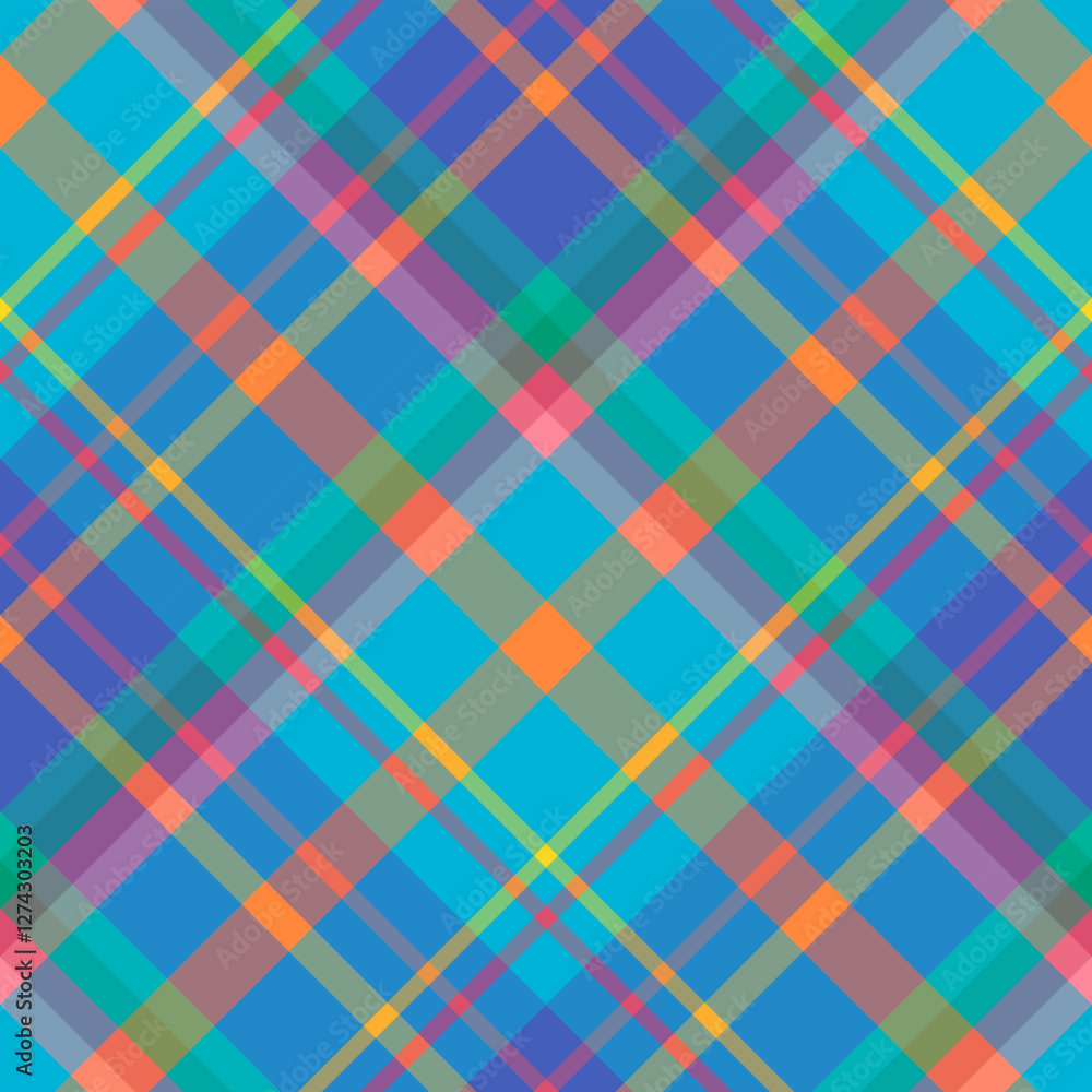 Seamless pattern with magical blue, orange and yellow colors for plaid, fabric, textile, clothes, tablecloth and other things. Vector image. 2 Seamless pattern with magical blue, orange and yellow colors for plaid, fabric, textile, clothes, tablecloth and other things. Vector image. 2