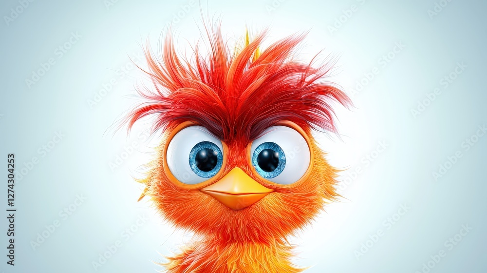 A stylized 3D chicken drawing icon, with exaggerated fluffy feathers and a warm, cartoon-like expression. A stylized 3D chicken drawing icon, with exaggerated fluffy feathers and a warm, cartoon-like expression.
