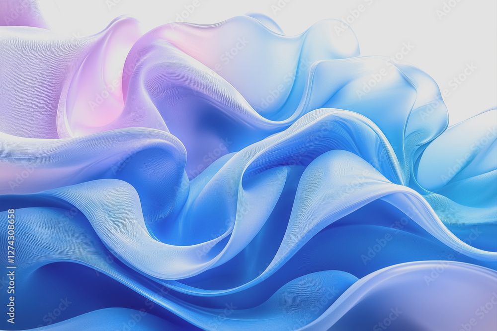 Fototapeta premium Blue and pink abstract background with soft white gradient for design and art projects