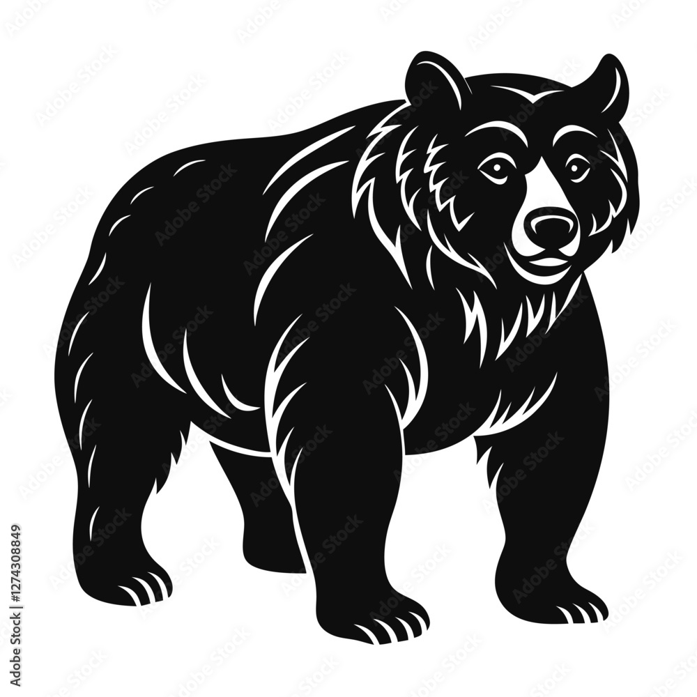 Fototapeta premium Bear Vector Art Illustration