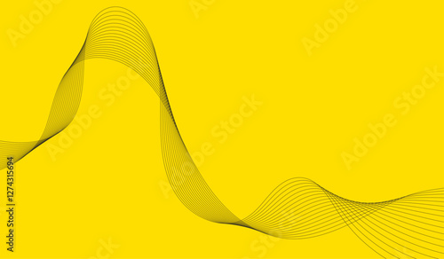 Abstract gradient background. Wave element for design. Digital frequency track equalizer. Stylized line art. Colorful shiny wave with lines created using blend tool. Curved wavy line smooth stripe. 