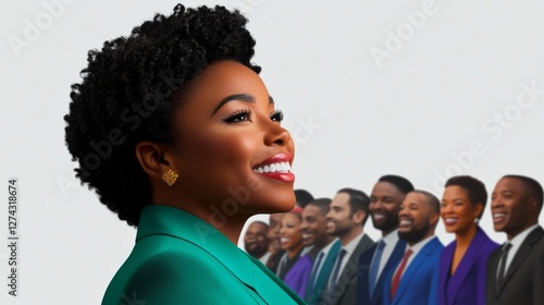 The heroic image of a website where an African American female CEO meets with...