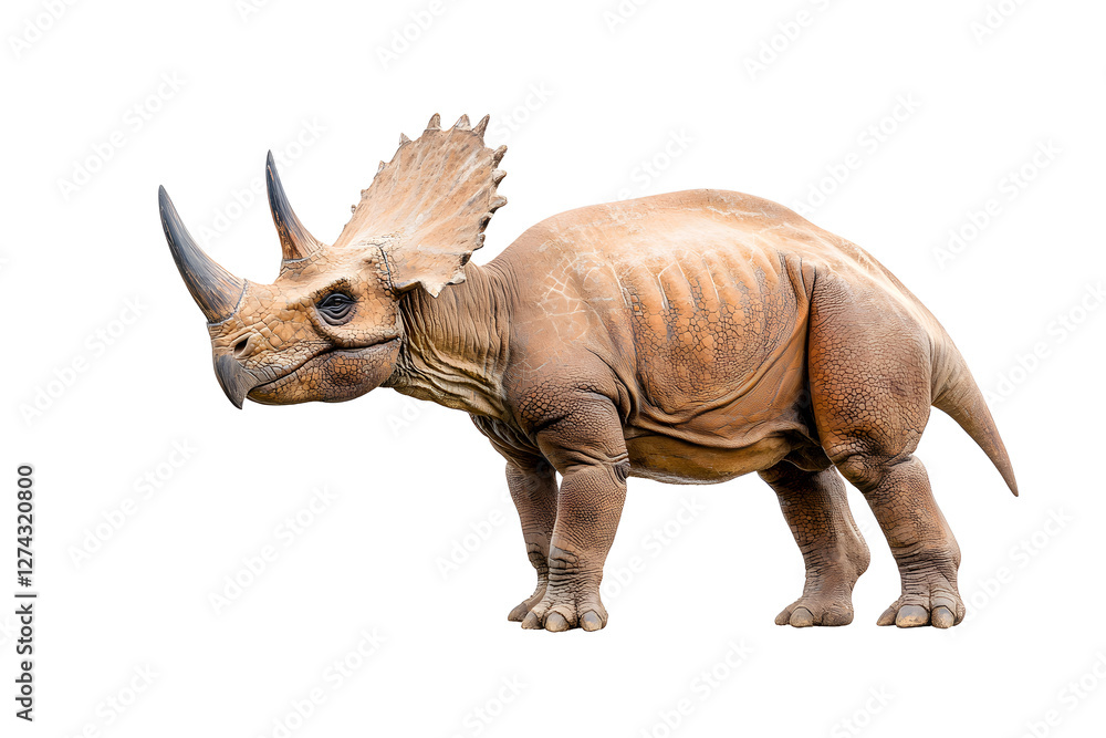 Fototapeta premium Dino triceratops isolated on white background