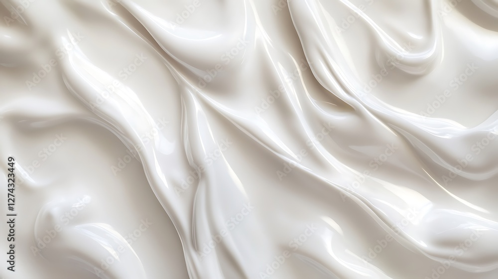 Obraz premium white flowing fabric texture abstract