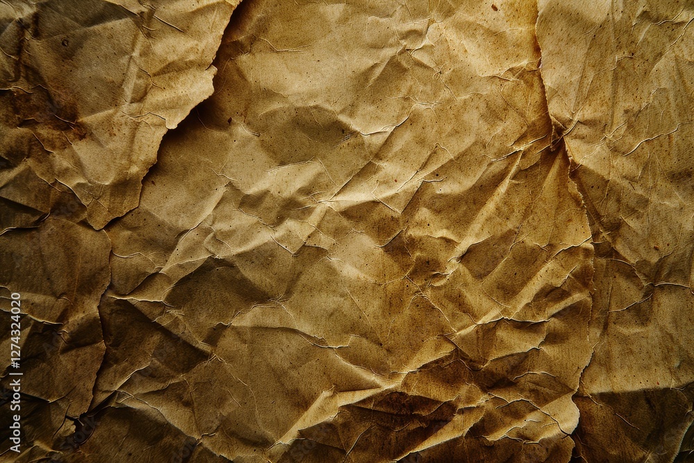 Soft artificial lighting highlights texture of ancient paper in close-up shot. Soft artificial lighting highlights texture of ancient paper in close-up shot.