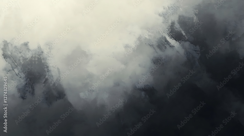 Abstract Grey and White Brushstroke Painting Abstract Grey and White Brushstroke Painting