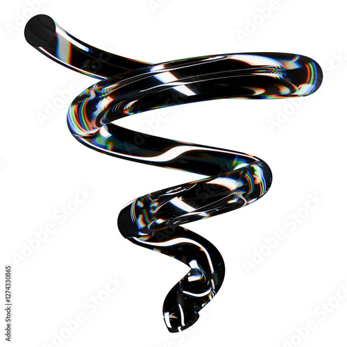 Black 3D Dispersion Glass Shape