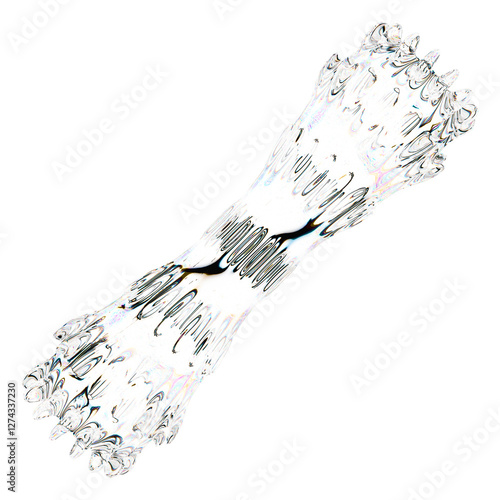 White 3D Dispersion Glass Shapes