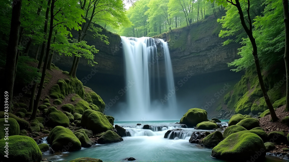 Obraz premium waterfall in the forest
