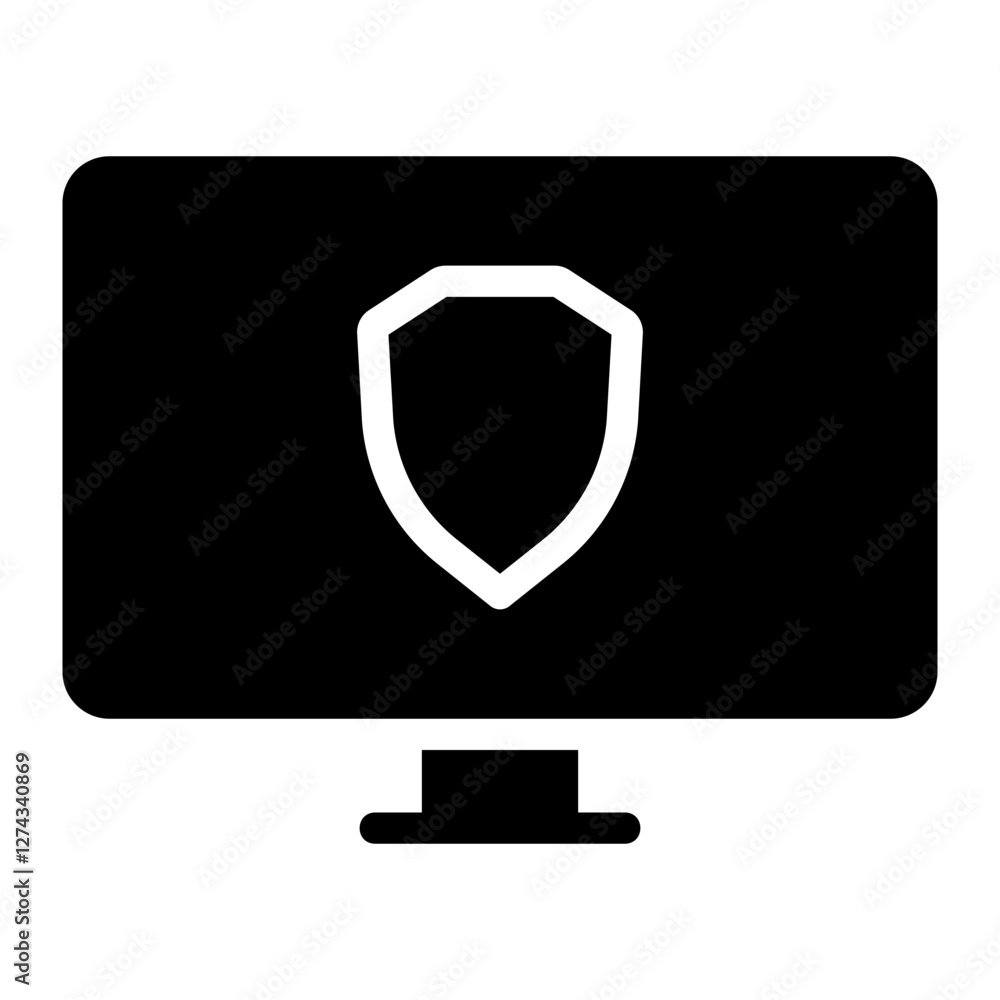 security system glyph icon