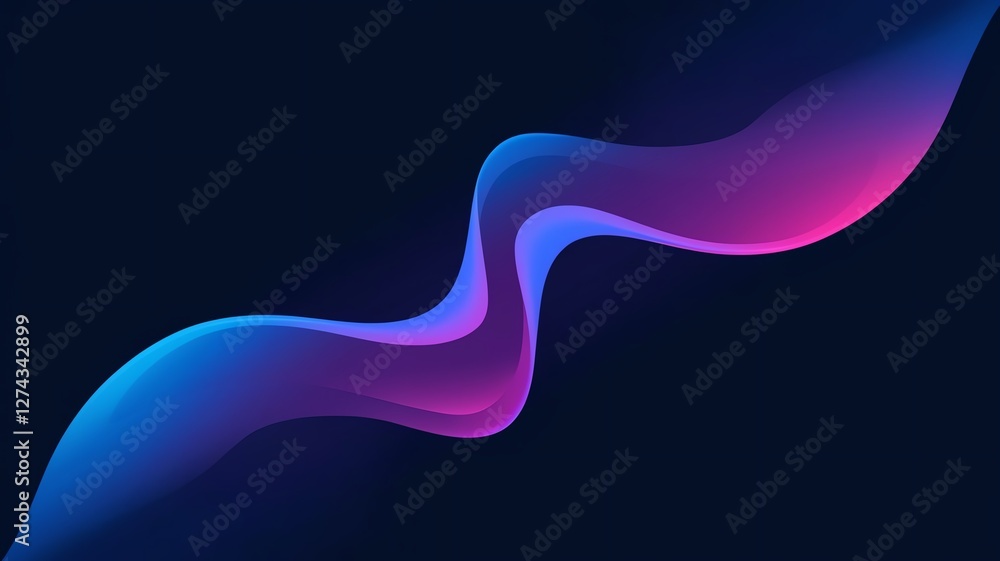 Colorful abstract waves with smooth gradients. Colorful abstract waves with smooth gradients.