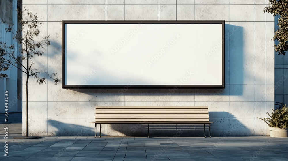 Large-scale promotional board, Blank advertising billboard in an urban setting, a perfect blank advertising billboard for outdoor branding mockups Large-scale promotional board, Blank advertising billboard in an urban setting, a perfect blank advertising billboard for outdoor branding mockups