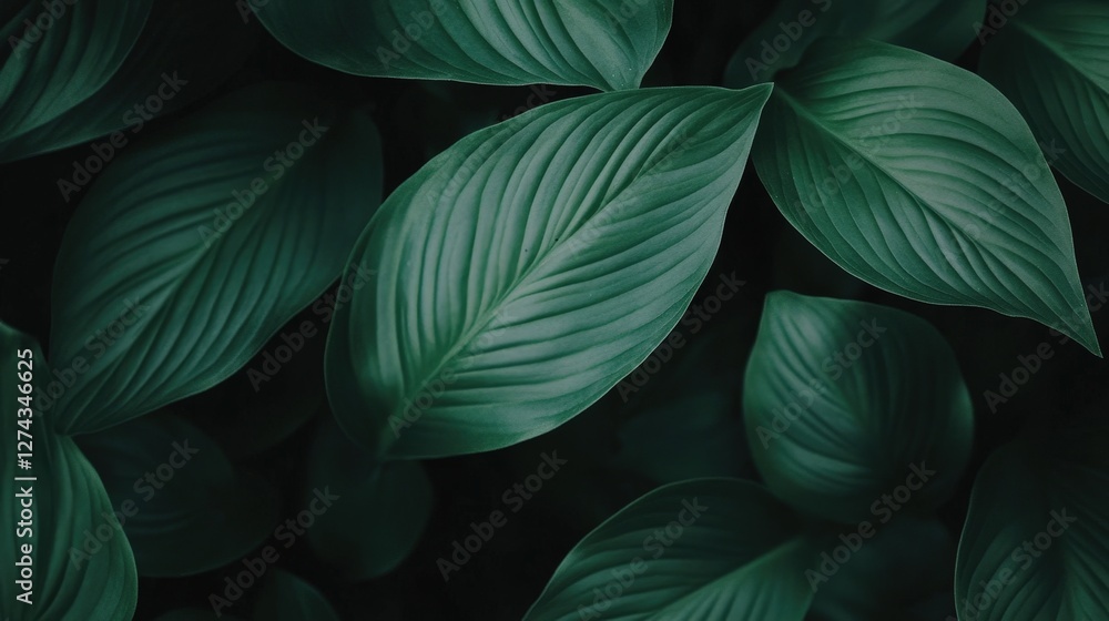 Lush green tropical leaves, nature background, botanical texture, design element Lush green tropical leaves, nature background, botanical texture, design element