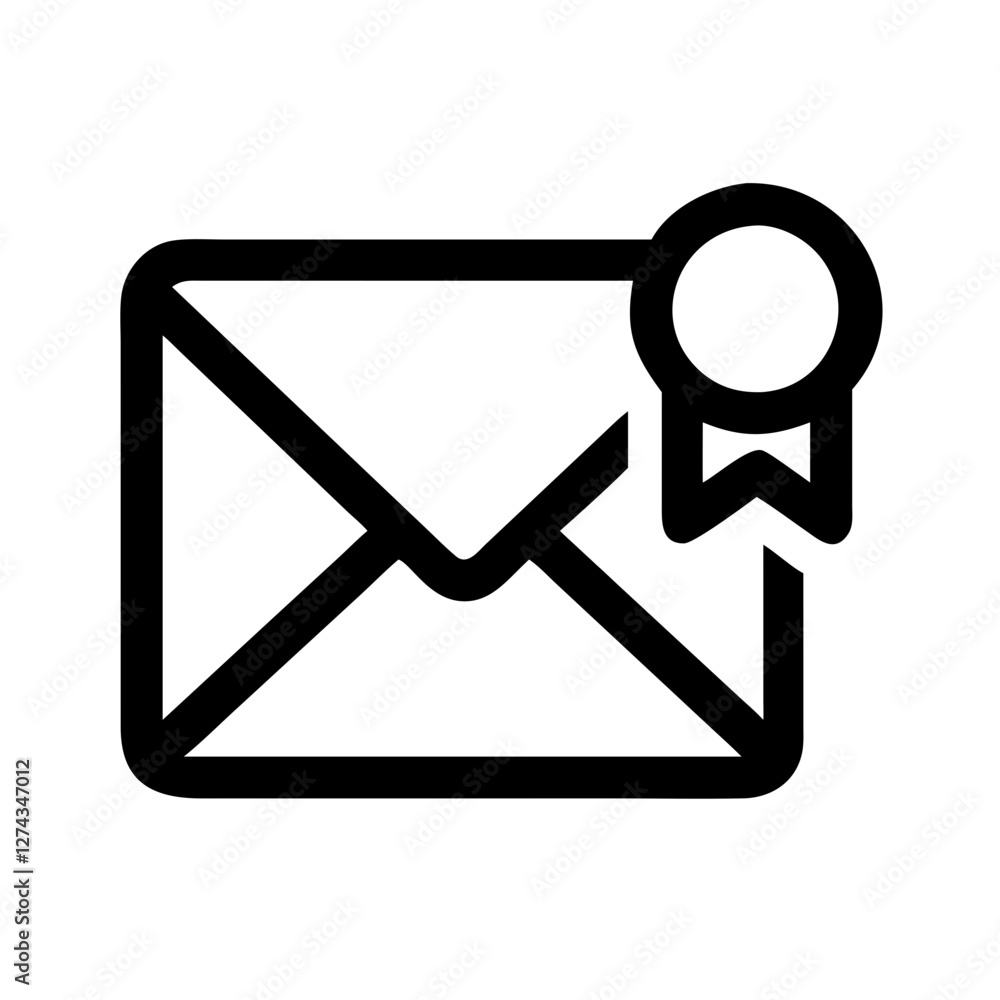 envelope with a seal icon design envelope with a seal icon design