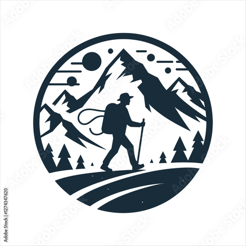 trail seeker silhouette vector design-Ultimate Guide to Hiking, Adventure, and Exploring Nature's Hidden Paths
