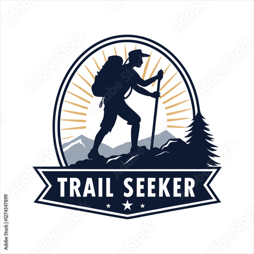 trail seeker silhouette vector design-Ultimate Guide to Hiking, Adventure, and Exploring Nature's Hidden Paths