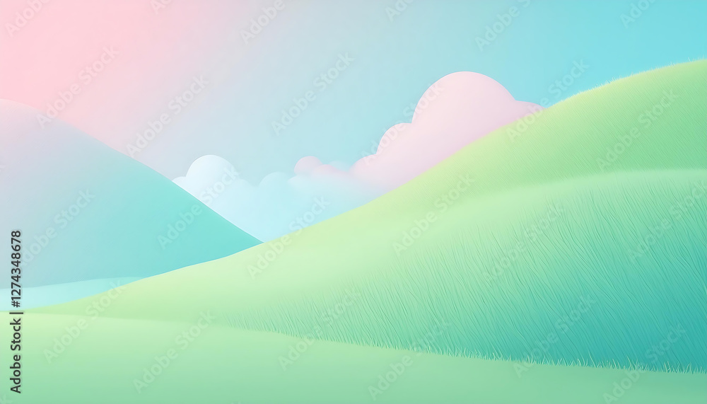 Obraz premium summer landscape with sun wallpaper